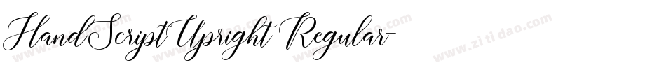 HandScriptUpright Regular字体转换